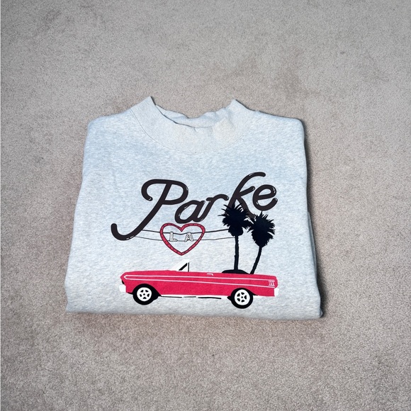 π₯π₯ HOST PICK!!π₯π₯ NWT Parke Cities Fleece Los Angeles Graphic Mockneck Grey large - Picture 7 of 7